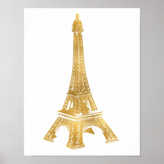 Gouden Eiffeltoren Poster (Voorkant)