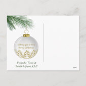 Gouden eigentijdse vakantieboom feestdagenkaart (Achterkant)