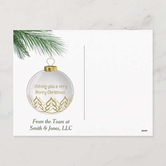 Gouden eigentijdse vakantieboom feestdagenkaart (Achterkant)