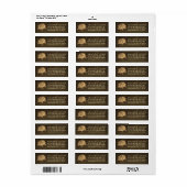 gouden eik boom bruiloft Adresetiketten Etiket (Full Sheet)
