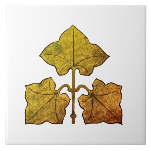 Gouden Eikenblad Tegeltje (Voorkant)