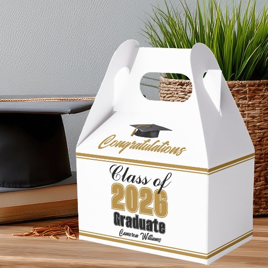 Gouden eindexamenklas van 2026 aangepaste eindexam bedankdoosjes