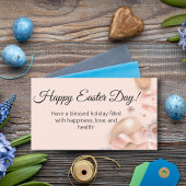 gouden eitjes roze achtergrond notitiekaartje