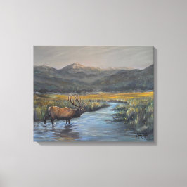 Gouden Eland Canvas Afdruk