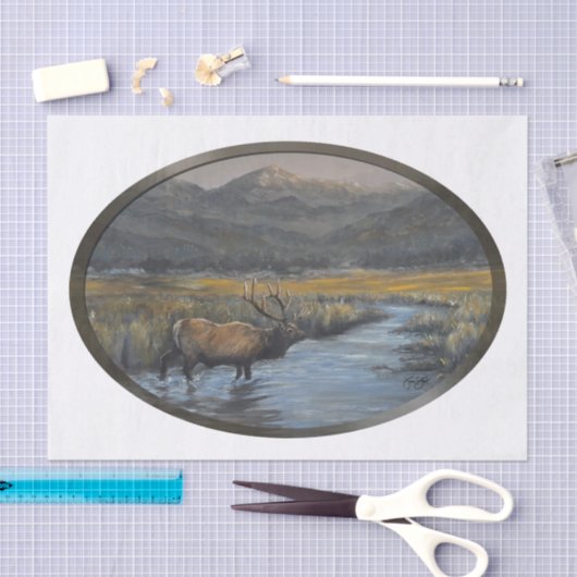 Gouden Eland - Ovaal Tissuepapier (Craft)