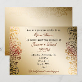 gouden elegant Corporate party Invitation Kaart
