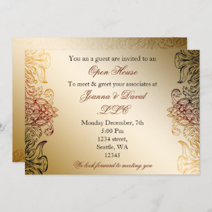 gouden elegant Corporate party Invitation Kaart