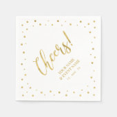 Gouden Elegant Klassiek Proost Op Alle Feestelijke Servet (Voorkant)