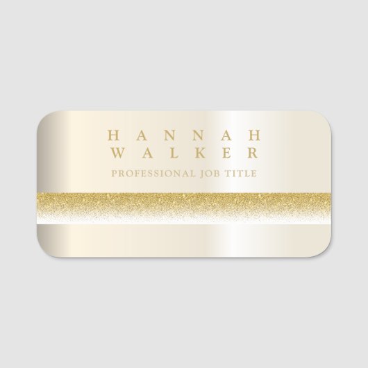Gouden elegant naamplaatje (Voorkant)