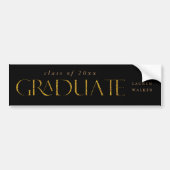 gouden elegant script afstuderen bumpersticker (Voorkant)