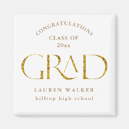 gouden elegant script afstuderen magneet