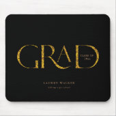 gouden elegant script afstuderen muismat (Voorkant)