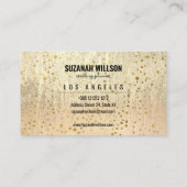 Gouden Elegante Achtergrond met Gouden Verfspatten Visitekaartje (Achterkant)