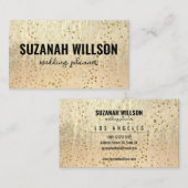 Gouden Elegante Achtergrond met Gouden Verfspatten Visitekaartje (Voorkant / Achterkant)
