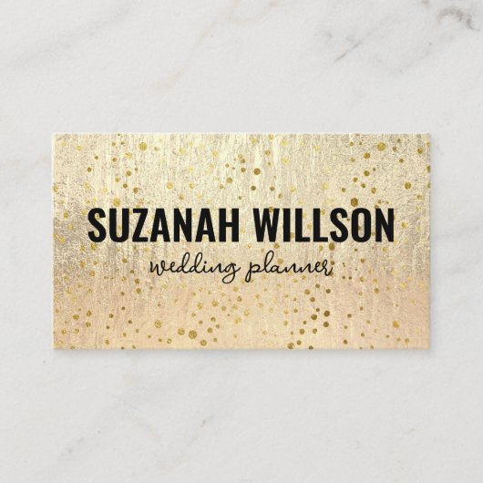 Gouden Elegante Achtergrond met Gouden Verfspatten Visitekaartje (Voorkant)