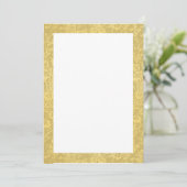 Gouden elegante afwerking save the date (Staand voorkant)