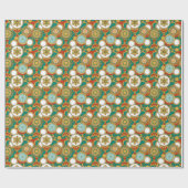 Gouden Elegante Arabesque Achtergrond Cadeaupapier (Vlak)