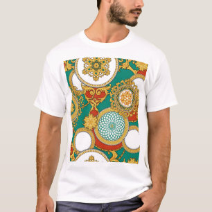 Gouden Elegante Arabesque Achtergrond T-shirt