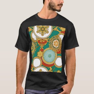 Gouden Elegante Arabesque Achtergrond T-shirt