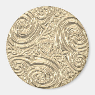Gouden elegante art nouveau abstract magneet