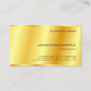 Gouden Elegante Bedrijfs Sjabloon Modern Eenvoudig Visitekaartje