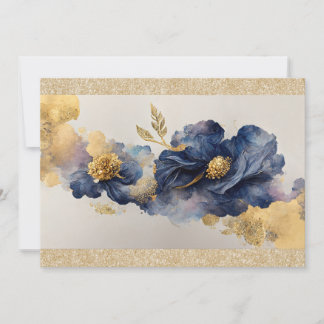 Gouden Elegante Bloem Kaart