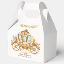 Gouden Elegante Bloem Prins Koets Baby Shower