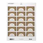 GOUDEN Elegante Bloemenboog Bruiloft Adres Label (Full Sheet)