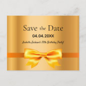 gouden elegante boog van het feest Sparen de Datum Briefkaart (Voorkant)