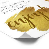 Gouden Elegante Bruidsbrunch Mimosa Bar Bord Poster (Hoek)