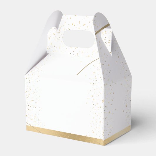 Gouden Elegante Bruiloft Dank u Bedankdoosjes (Achterkant)