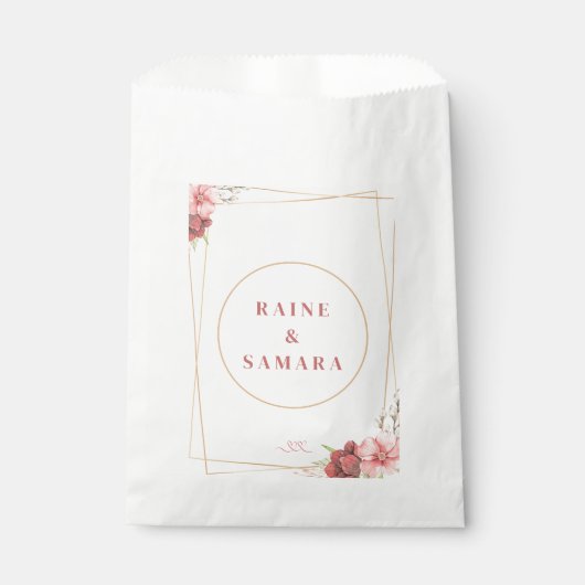 Gouden Elegante Bruiloft Favor Tassen Bedankzakje (Voorkant)