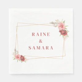 Gouden Elegante Bruiloft Papier Servetten