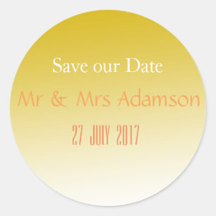 Gouden Elegante Bruiloft Sticker