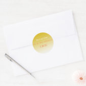 Gouden Elegante Bruiloft Sticker (Envelop)