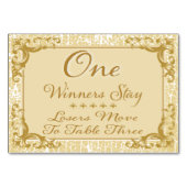 Gouden Elegante Bunco Tafel Kaart #1 (Achterkant)