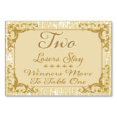 Gouden Elegante Bunco Tafel Kaart #2 (Voorkant)