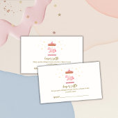 Gouden Elegante Carrousel Luier Raffle Baby shower Informatiekaartje