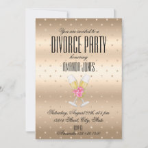 Gouden elegante champagne echtscheidingsfeest