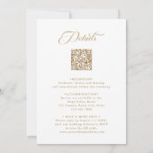 Gouden Elegante Charm Wedding Alles in één Kaart (Achterkant)