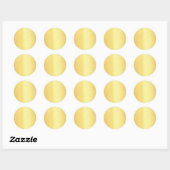 Gouden Elegante Chic Sjabloon Blanco Uw Aangepaste Ronde Sticker (Vel)