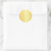 Gouden Elegante Chic Sjabloon Blanco Uw Aangepaste Ronde Sticker (Tas)