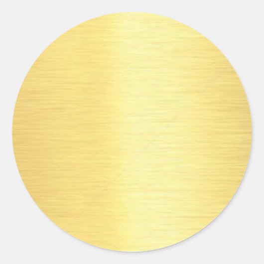 Gouden Elegante Chic Sjabloon Blanco Uw Aangepaste Ronde Sticker (Voorkant)