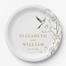 Gouden Elegante Chinoiserie Bloementuin Trouwen