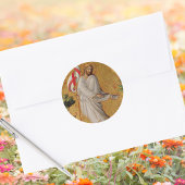 Gouden Elegante Christelijke Opstanding Jesus East Ronde Sticker
