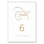 Gouden Elegante Classy Calligraphy Wedding Kaart (Voorkant)
