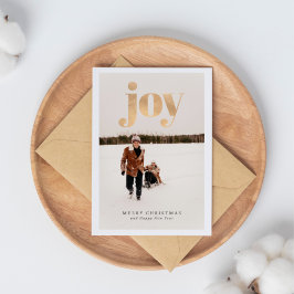 Gouden Elegante Eenvoudige Familie Kerst Kaart