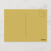 Gouden Elegante Glanzende Frame Save the Date Briefkaart (Achterkant)