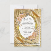 Gouden Elegante Golf Effect & Rozen Bladeren en Vo RSVP Kaartje (Voorkant)