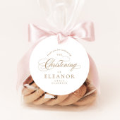 Gouden Elegante kalligrafie doopsel dank u Bedankjes Labels